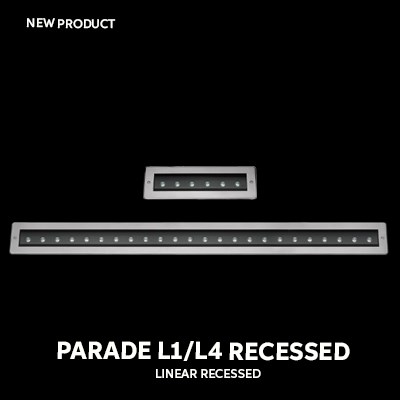 Parade L1/L4 Recessed. <br>Massima adattabilità progettuale.